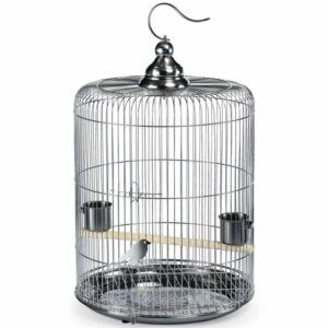 Round Stainless Steel Bird Cage — Polished 304 SS, 6 Sizes (30–40 cm)